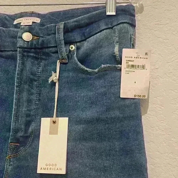 NWT GOOD AMERICAN good waist jeans in indigo144 MSRP $150 Sz 8/29 - Picture 8 of 8